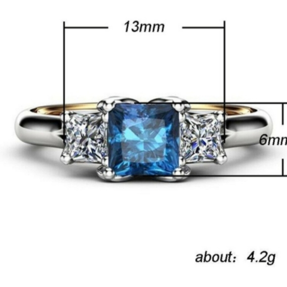 🎀925 & 18k Royal Blue Sapphire Ring - Picture 5 of 6